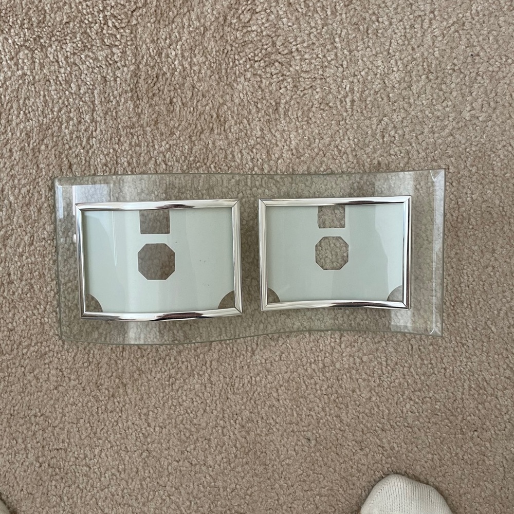 Two picture frame glass metal frame clear photo frame 4x6 picture